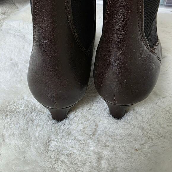 NEW Madewell The Dimes Chelsea Dark Brown Leather Ankle Booties Turkish Coffee 9 - Picture 7 of 12